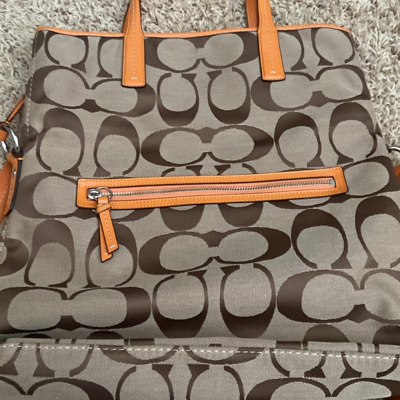 Coach Brown and Orange Women's Bag - Picture 9 of 13